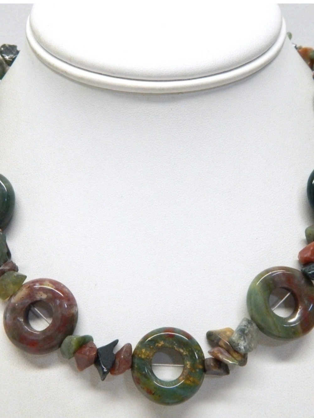 Multicolor Natural Stone Donut Necklace - Women Jewelry